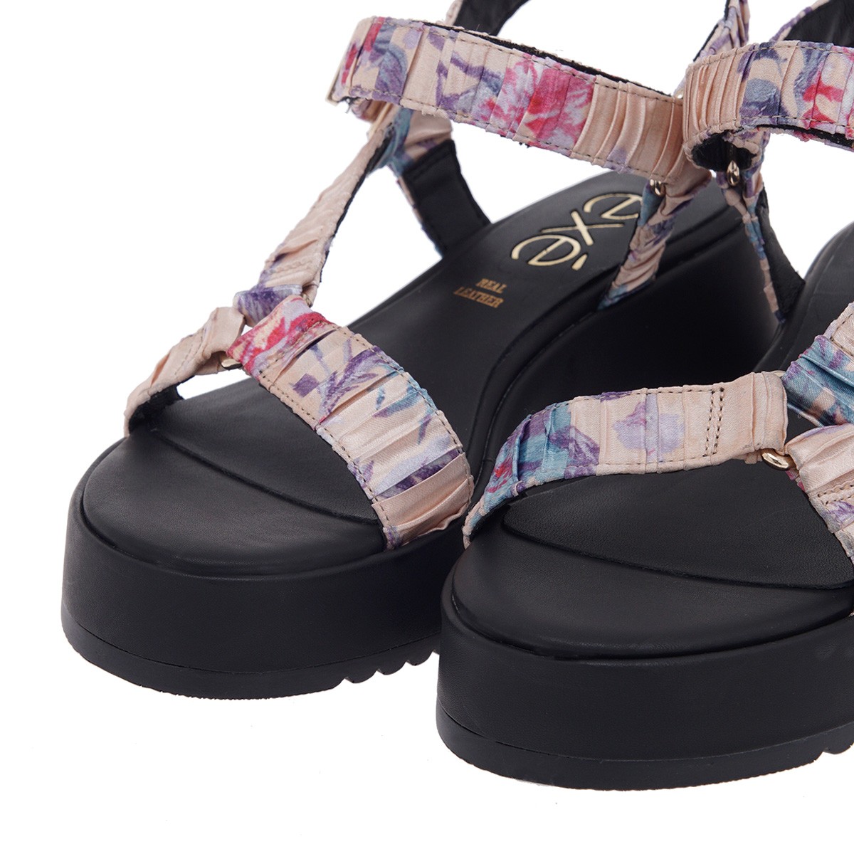 EXE Shoes Γυναικεία Πέδιλα Πλατφόρμες 630-IRIS 700-630 Πλατίνα Πολύχρωμο O4700630351S φωτογραφία