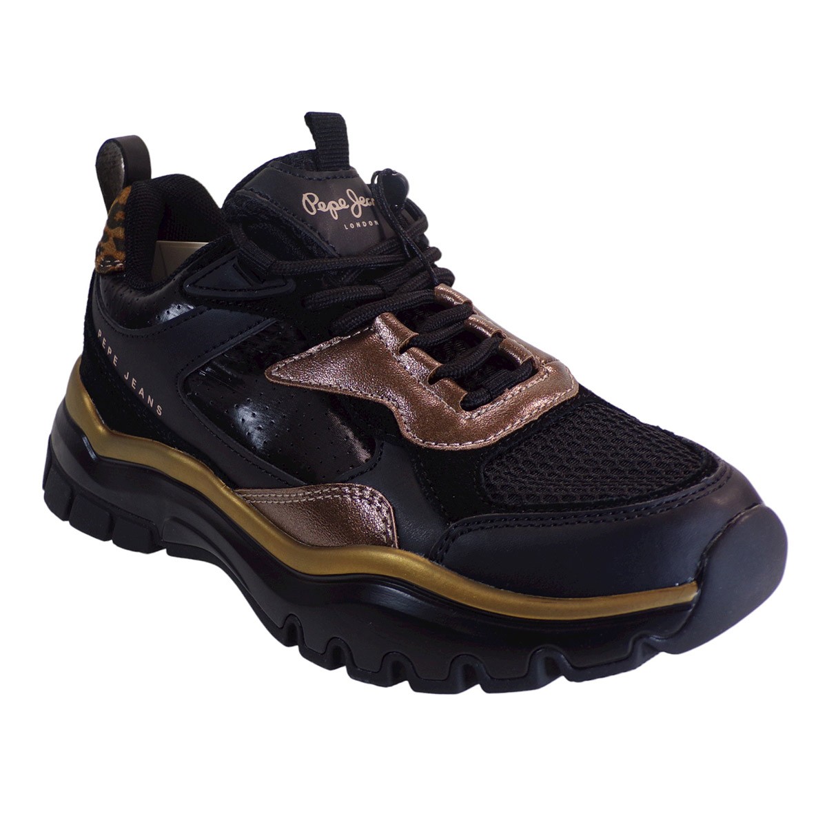 Pepe jeans BANKSY MOON Sneakers Γυναικεία Παπούτσια PLS31394-999 Mαύρο