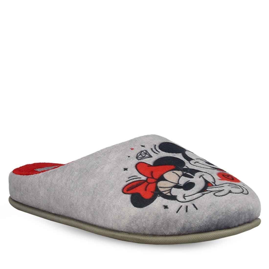 Parex Γυναικείες Παντόφλες Mickey & Minnie Disney 10126169.GR Γκρί