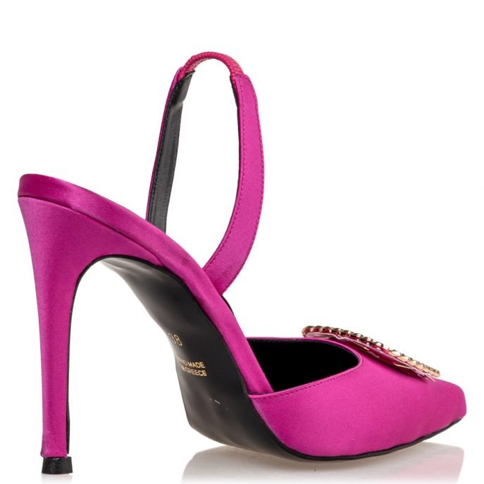 Envie Shoes Γυναικεία Παπούτσια Γόβες E02-16063-54 Φούξια Σατέν φωτογραφία