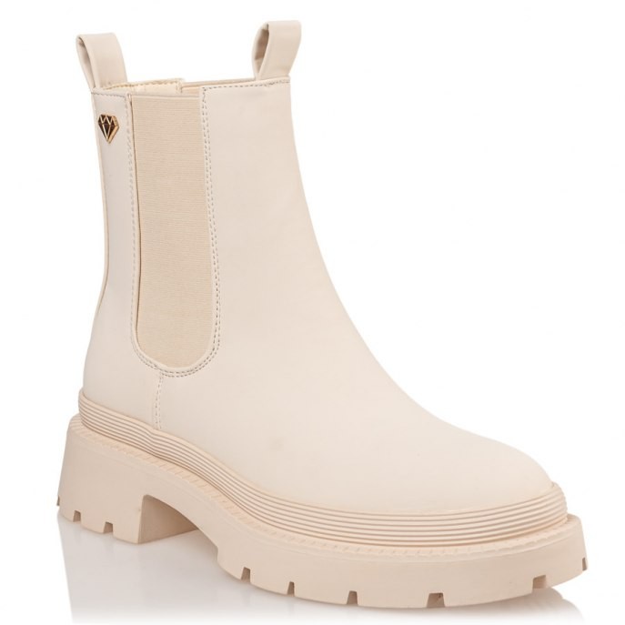 Mairiboo by Envie Shoes Γυναικεία Mποτάκια Αρβυλάκια M23-16026-36 Μπέζ SLICK