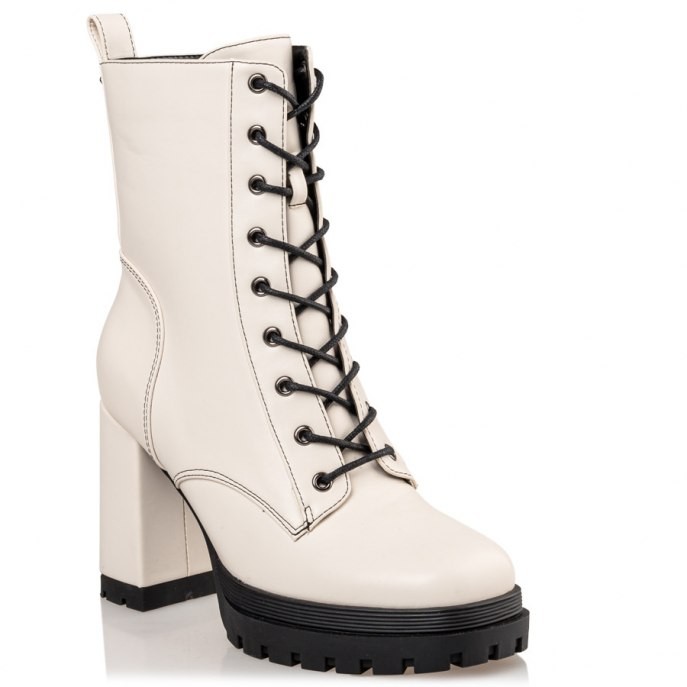 Mairiboo by Envie Shoes Γυναικεία Mποτάκια Αρβυλάκια M45-16170-10 Off White PERFECT GAME