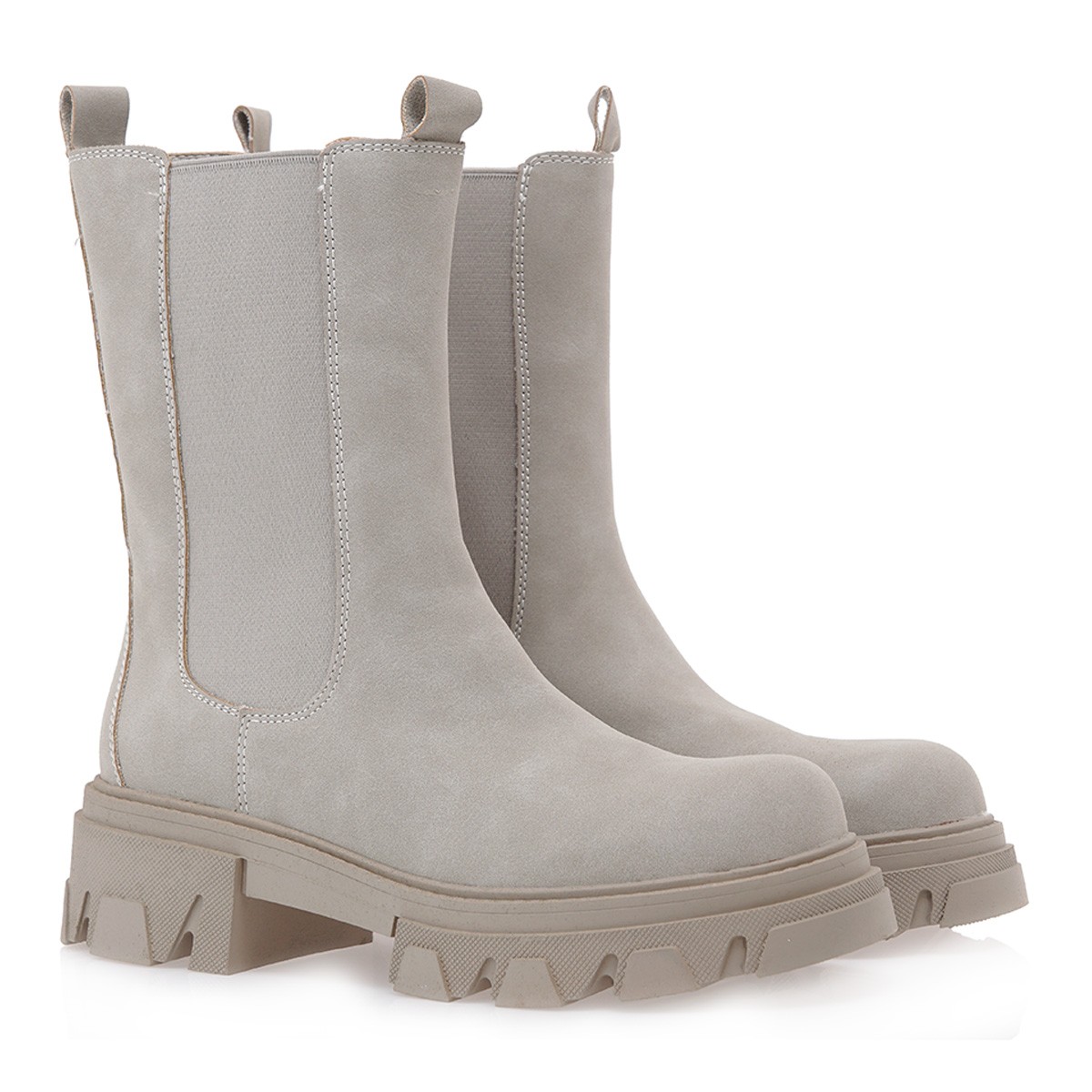 Exe Shoes Γυναικεία Μποτάκια Αρβυλάκια 533-700 Γκρί Nubuk P37005333565
