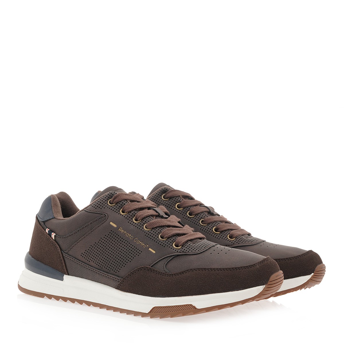 Renato Garini Ανδρικά παπούτσια Sneakers 428-65V Καφέ-Μπλε P565V4281972