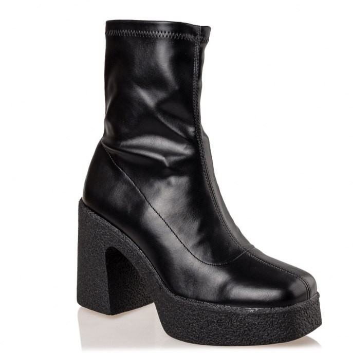 Envie Shoes Γυναικεία Μποτάκια BLOCK HEEL BOOTIES V23-16372-34 Μαύρο