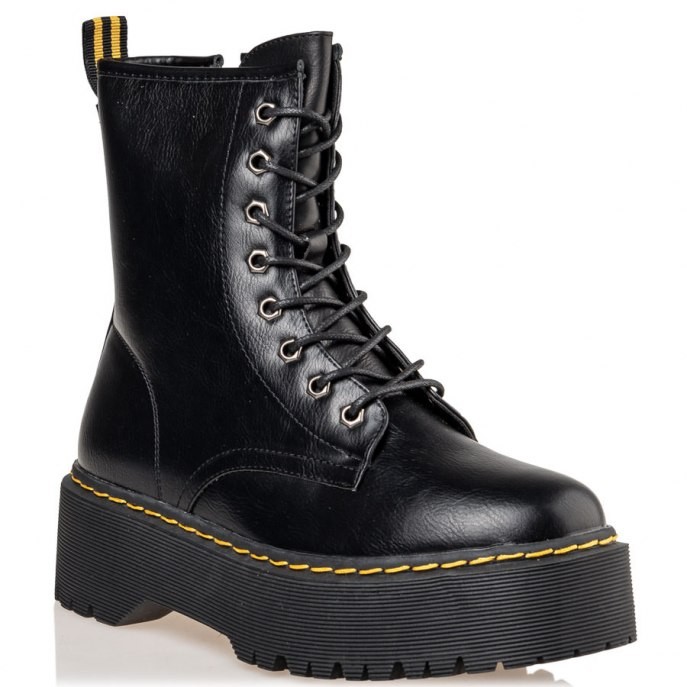 Envie Shoes Γυναικεία Μποτάκια Αρβυλάκια CΟΜΒΑΤ BOOTS V58-16304-34 Μαύρο