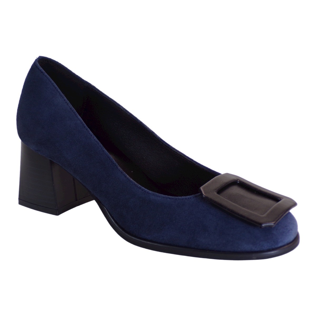 Katia Shoes Γυναικεία Παπούτσια Γόβες Κ26-5280 Μπλέ Καστόρι Δέρμα
