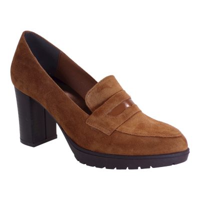 Katia Shoes Γυναικεία Παπούτσια Γόβες Κ34-4898 Ταμπά Καστόρι Δέρμα