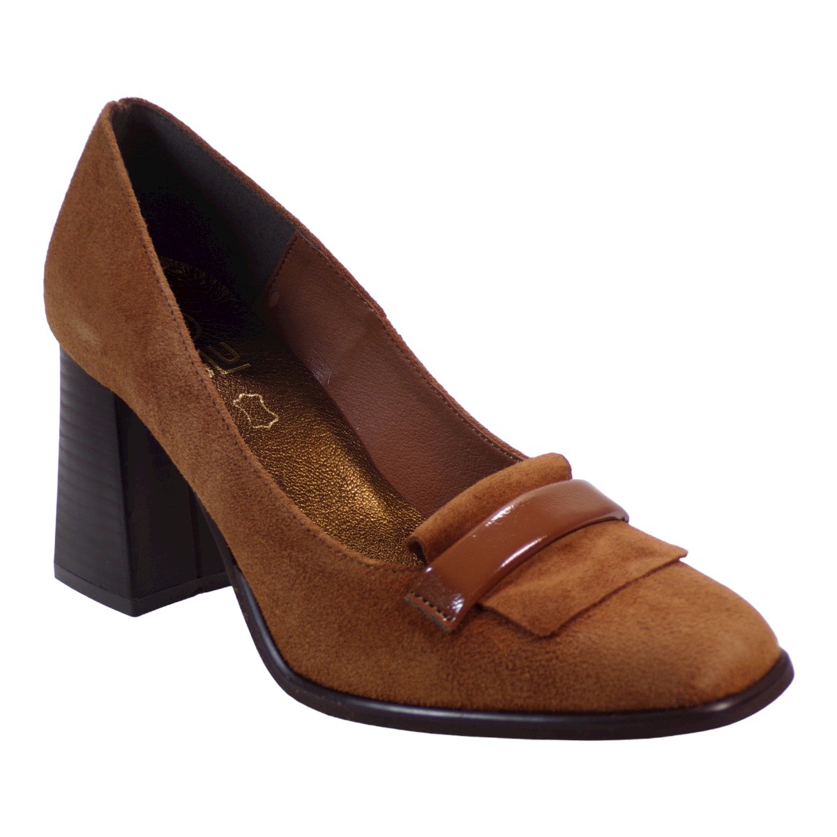 Katia Shoes Γυναικεία Παπούτσια Γόβες Κ30-5281 Ταμπά Καστόρι Δέρμα