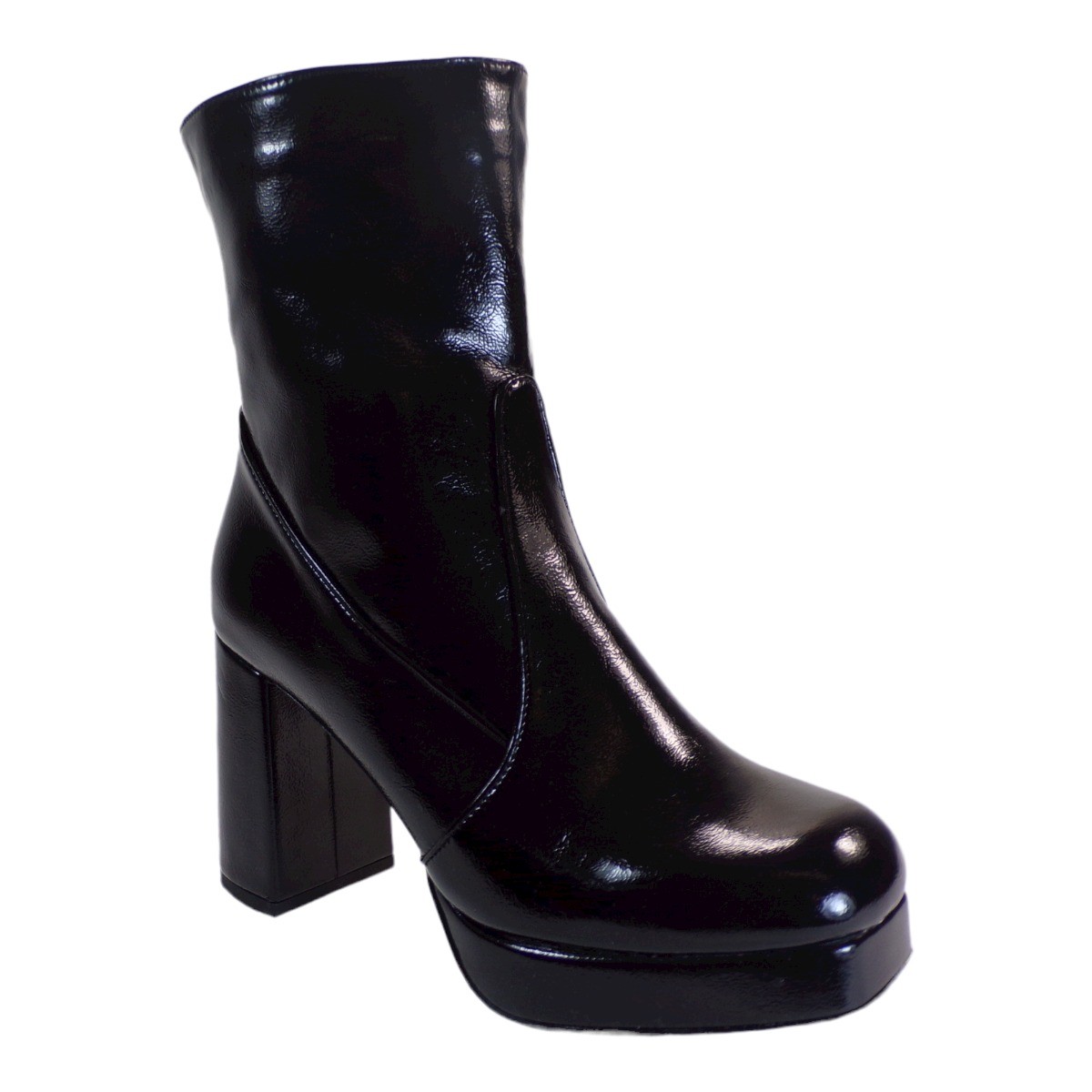 Smart Cronos Γυναικεία Παπούτσια Μποτάκια 6489-3879 Μαύρο Λουστρίνι