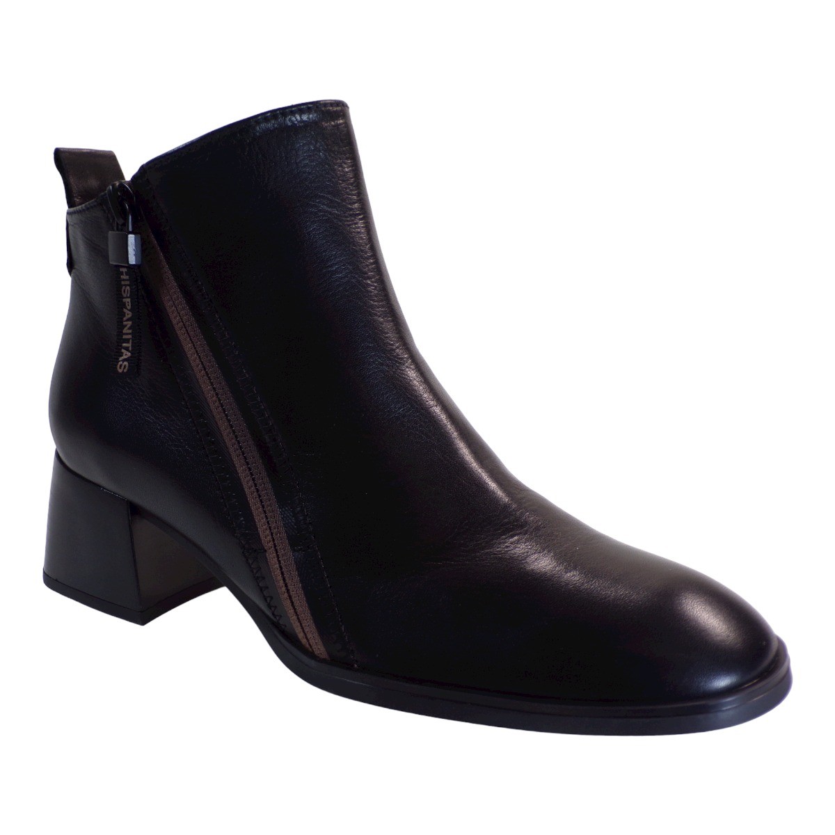 Hispanitas Γυναικεία Παπούτσια Mποτάκια Charlitze HI222345 Μαύρο Δέρμα