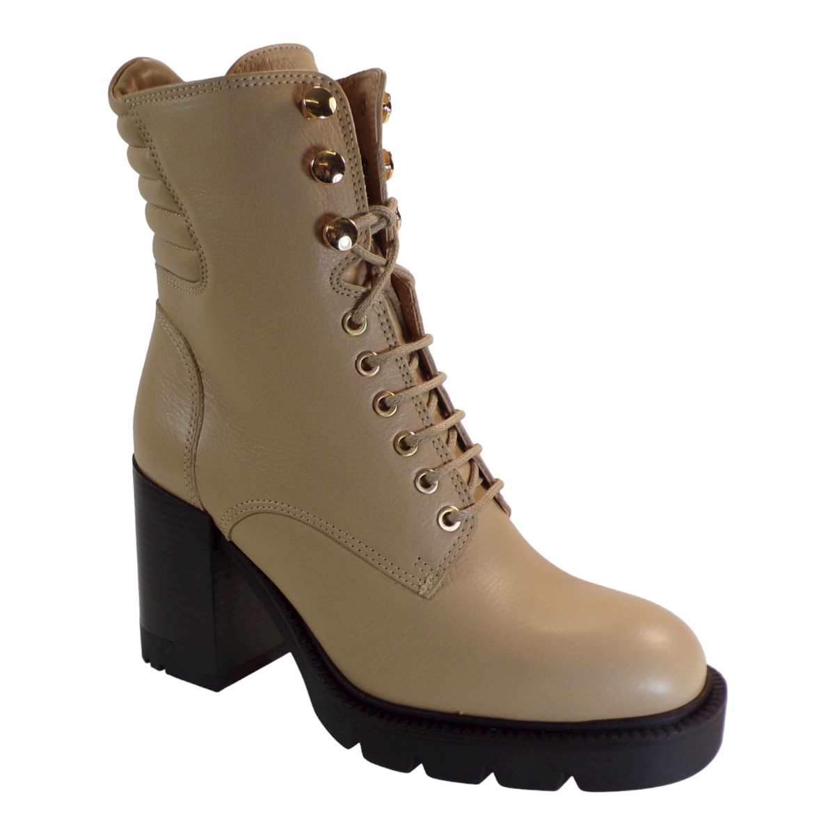 Fardoulis Shoes Γυναικεία Παπούτσια Μποτάκια 755-03 Μπέζ Δέρμα
