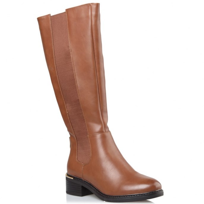 Envie Shoes Γυναικεία Μπότα RIDING KNEE-HIGH BOOTS V57-16140-26 Κάμελ