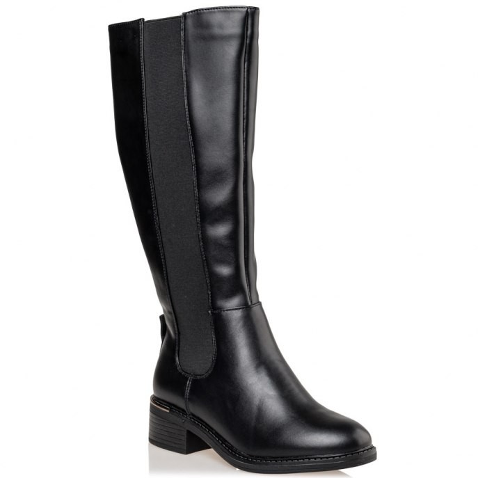 Envie Shoes Γυναικεία Μπότα RIDING KNEE-HIGH BOOTS V57-16140-34 Μαύρο