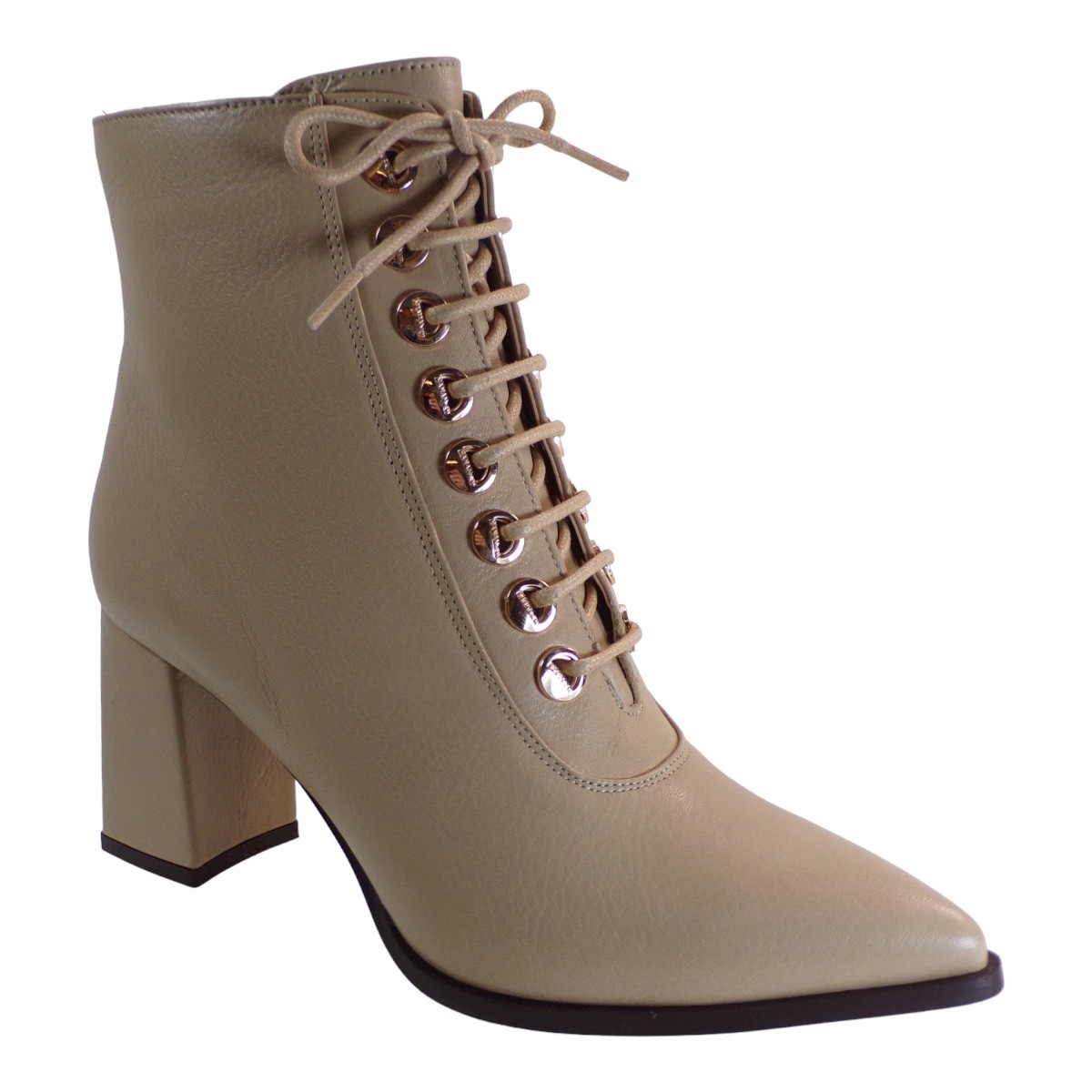 Fardoulis Shoes Γυναικεία Παπούτσια Μποτάκια 751-08Χ Μπέζ Δέρμα