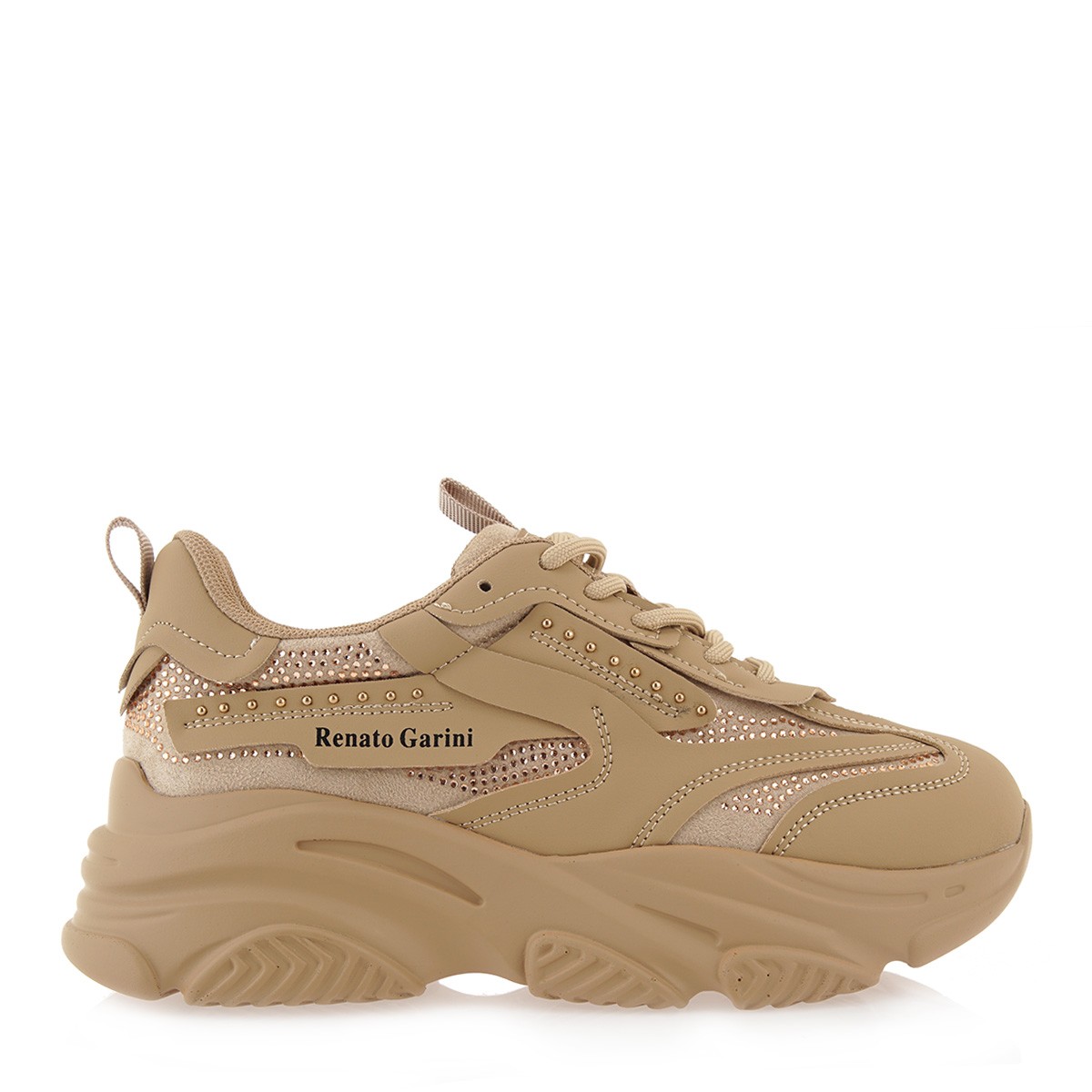 Renato Garini Γυναικεία Παπούτσια Sneakers 03R-018 ΚΑΜΗΛΟ ΣΤΡΑΣ Q103R018232A