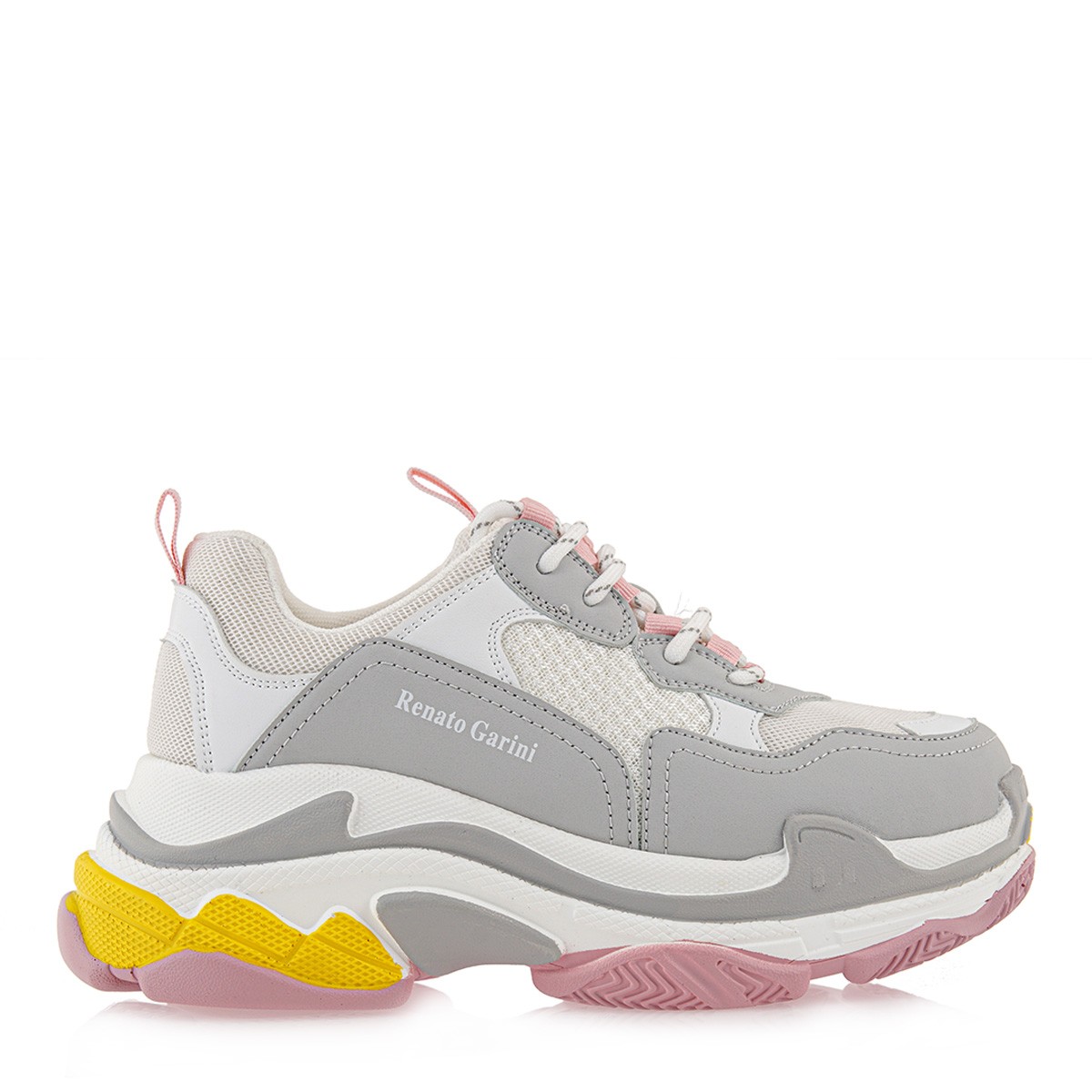 Renato Garini Γυναικεία Παπούτσια Sneakers 03R-029 Πάγος Γκρί Πολύχρωμο Q103R029434A