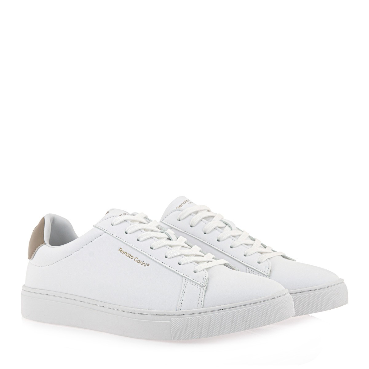Renato Garini Ανδρικά παπούτσια Sneakers 700-408 Λευκό-Μπέζ Q57004081158 φωτογραφία
