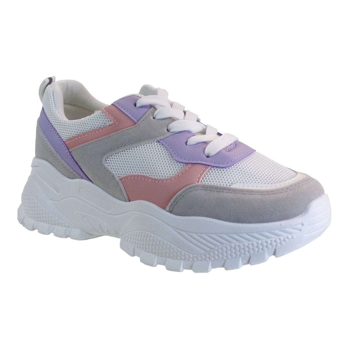 Bagiota Shoes Γυναικεία Παπούτσια SNEAKERS Αθλητικά JR2122 Λευκό-Μωβ