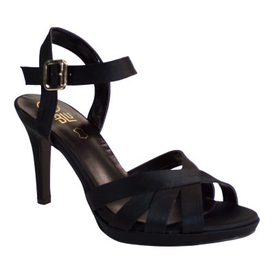 Katia Shoes Γυναικεία Παπούτσια Πέδιλα A42-4966 Μαύρο Σατέν
