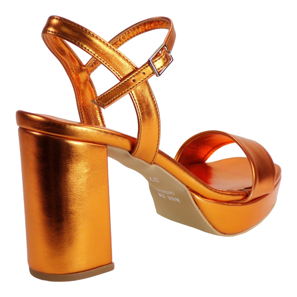 Katia Shoes Γυναικεία Παπούτσια Πέδιλα 36-3582 Μπρονζέ Μεταλικό φωτογραφία