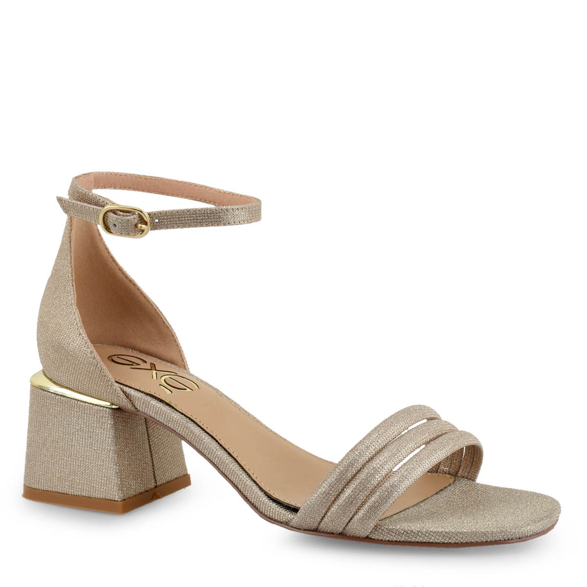 EXE Shoes Πέδιλα Γυναικεία CARMEN-145 700-415 Πλατίνα Glitter Q4700415379C φωτογραφία