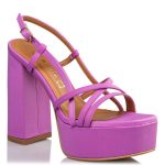 Envie Shoes Γυναικεία Παπούτσια Πέδιλα E02-17111-82 Λιλά Σατέν