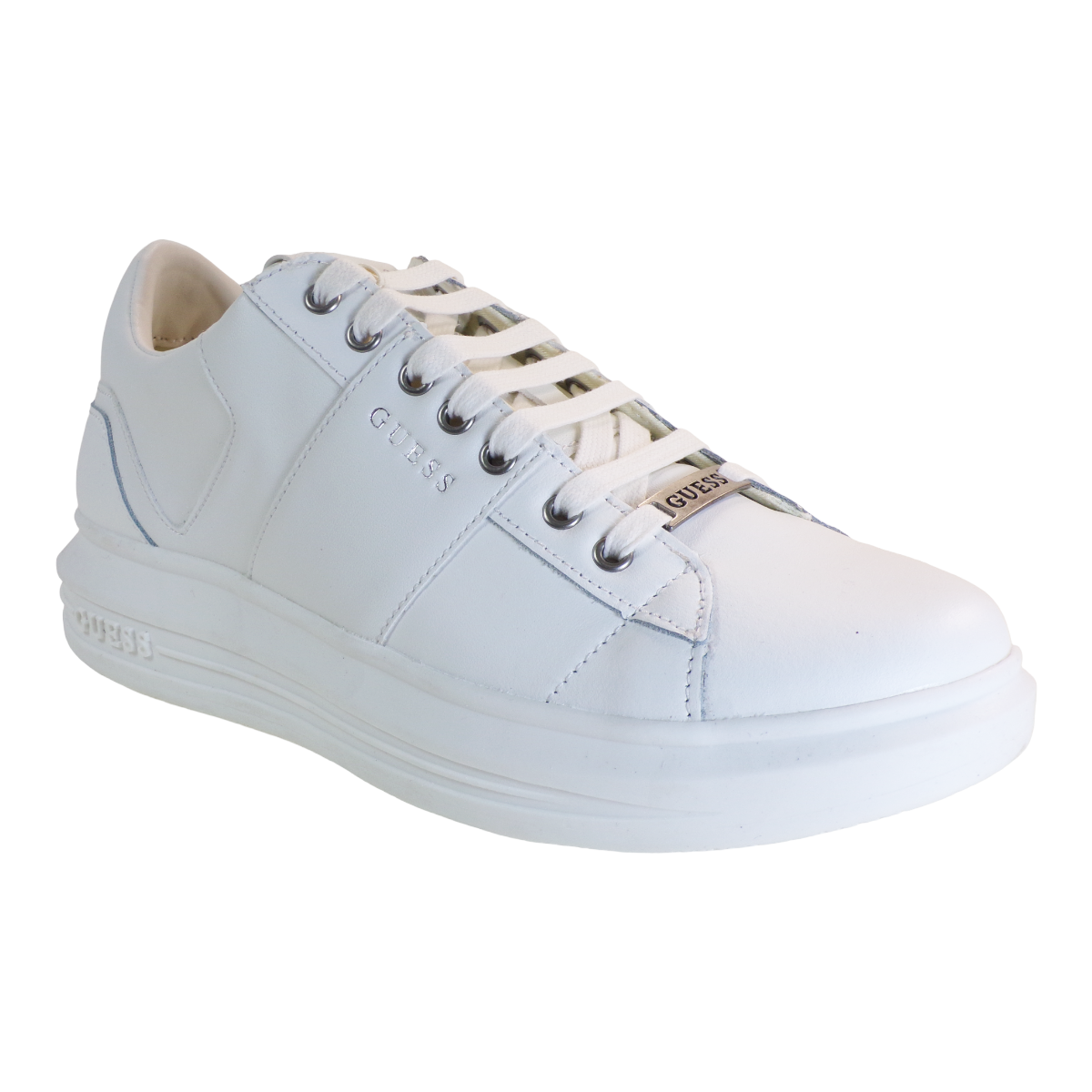 GUESS Sneakers Ανδρικά Παπούτσια FM5VBSLEA12- Λευκό Λευκό