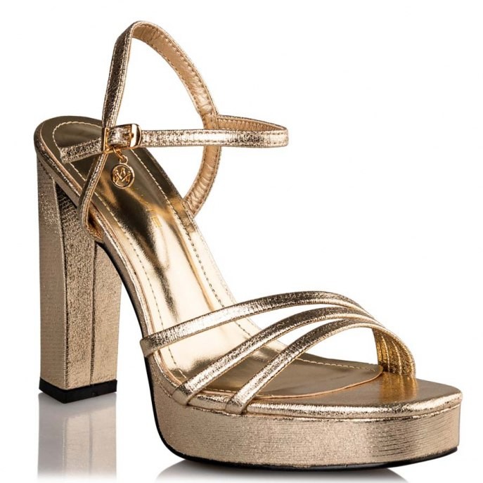 Envie Shoes Γυναικεία Παπούτσια Πέδιλα E42-17173-59 Χρυσό