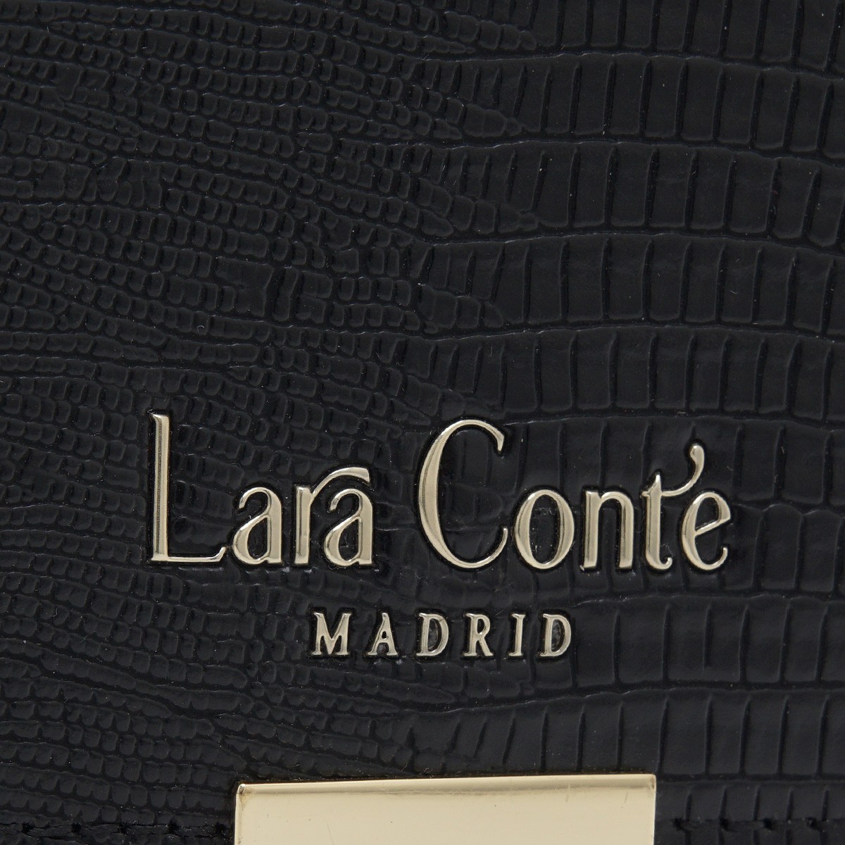 LARA CONTE MADRID Γυναικεία Τσάντα Φάκελος Ωμού-Clutches 700-132 Μαύρο Λεζάρ Q67001329009 φωτογραφία