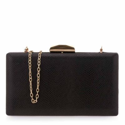 Exe Bags Γυναικεία Τσάντα Φάκελος Clutches 700-202 64282 Μαύρο Φίδι Q67002829006