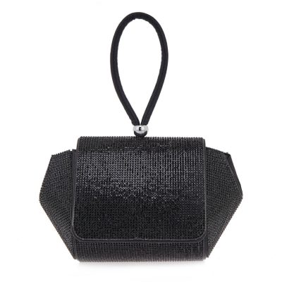 Exe Bags Γυναικεία Τσάντα Φάκελος Clutches 84W-010 HB-01 Μαύρο Στρας Q684W0109171