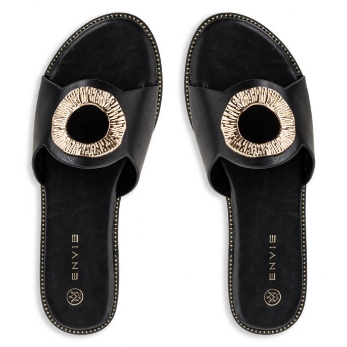 Envie shoes Γυναικεία Πέδιλα Παντούφλες E96-17286-34 Μαύρο φωτογραφία