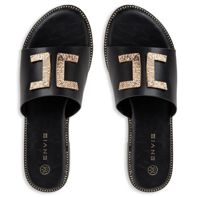 Envie shoes Γυναικεία Πέδιλα Παντούφλες E96-17287-34 Μαύρο φωτογραφία