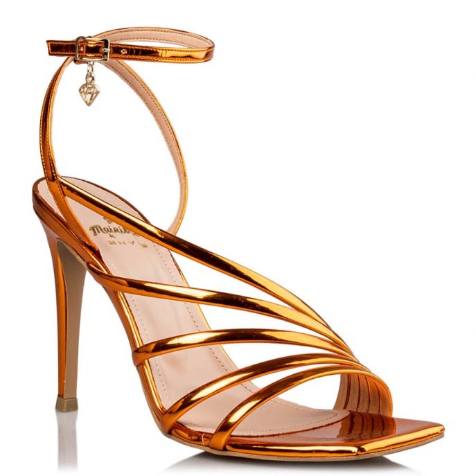 Mairiboo by Envie Shoes Γυναικεία Πέδιλα M03-17531-46 Πορτοκαλί WEB-TALLICS