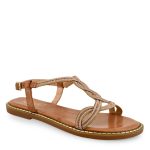 EXE Shoes Γυναικεία Πέδιλα ALLISON-300 700-308 Ρόζ Χρυσό Στράς Q4700308137M