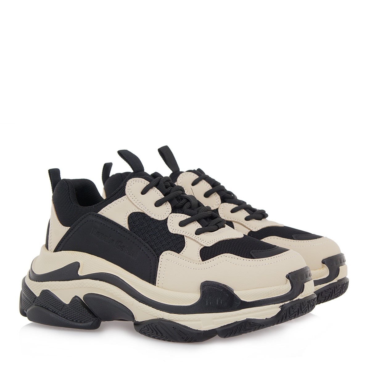 Renato Garini Γυναικεία Παπούτσια Sneakers 03R-029 Μπέζ Μαύρο R103R0292949