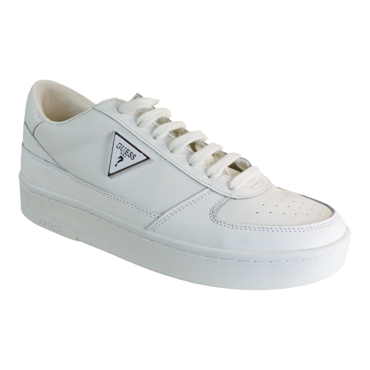 GUESS Sneakers Silea Ανδρικά Παπούτσια FM7SILLEA12- WHITE Λευκό Λευκό