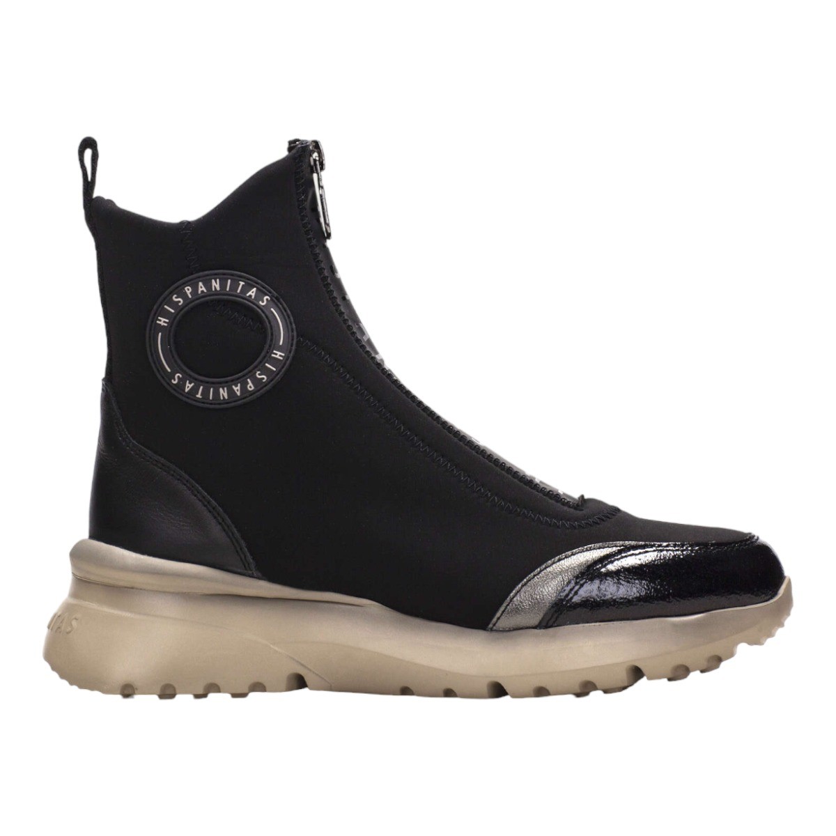 Hispanitas Γυναικεία Mποτάκια Ankle Boot Polinesia HI233016 Mαύρο