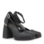 Exe Shoes Γυναικείες Γόβες 54R-703 Μαύρο Σατέν R154R7035049