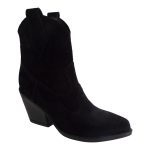 Dominique Shoes Γυναικεία Παπούτσια Μποτάκια COW BOY 80362 Mαύρο Καστόρι