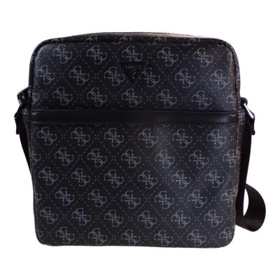 GUESS Τσάντες VEZZOLA CROSSBODY ΑΝΔΡΙΚΕΣ Ώμου-Χιαστί HMEVZLP2258-DAB Μαύρο-Γκρί