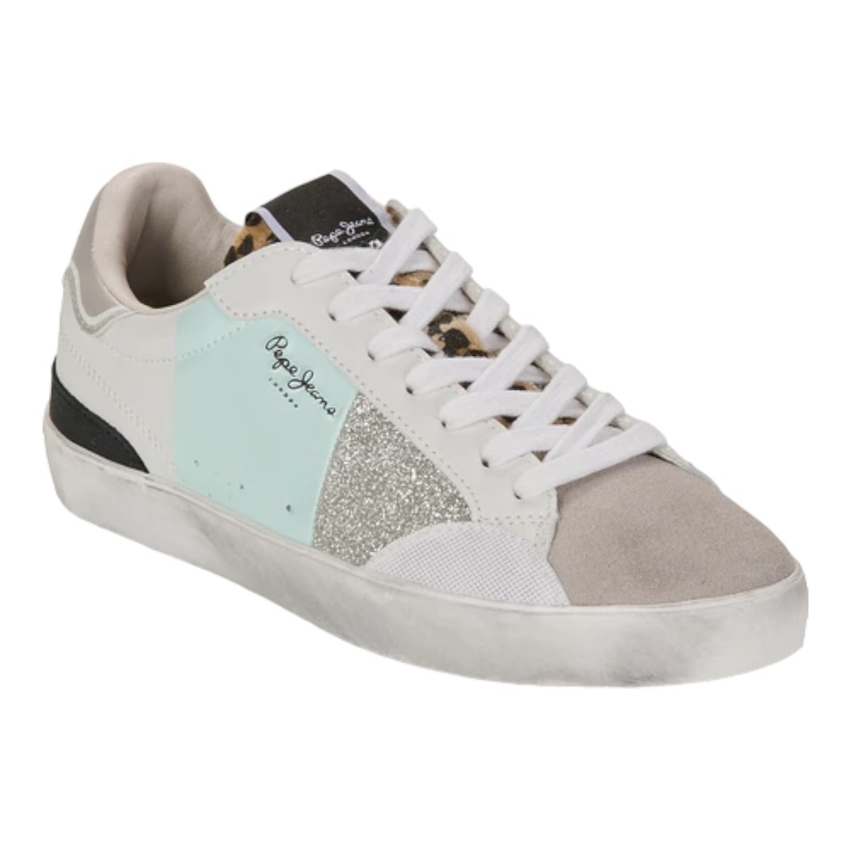 Pepe jeans LANE SHINE Sneakers Γυναικεία Παπούτσια PLS00010-508 Mπλέ-Λευκό Λευκό