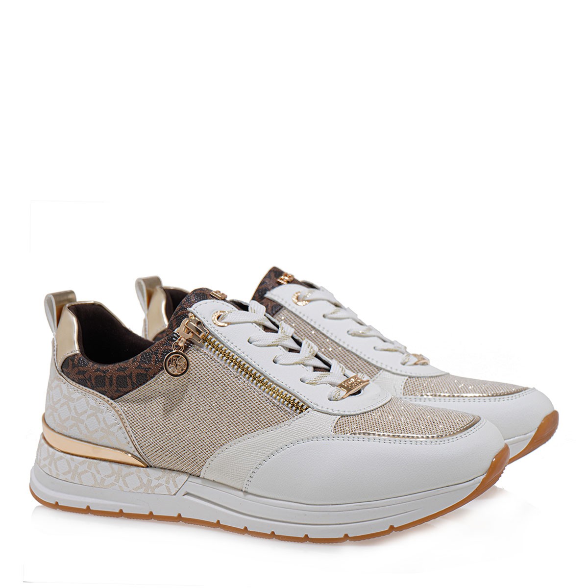 Renato Garini Γυναικεία Παπούτσια Sneakers 19R-502 Λευκό Πλατίνα Στάμπα S119R502208E Λευκό