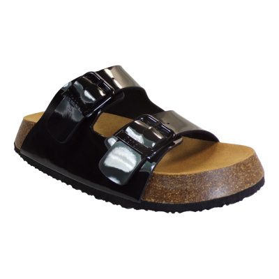 Scholl Γυναικεία Σανδάλια Ανατομικά Δερμάτινα NOELLE F31146-1004 Μαύρο