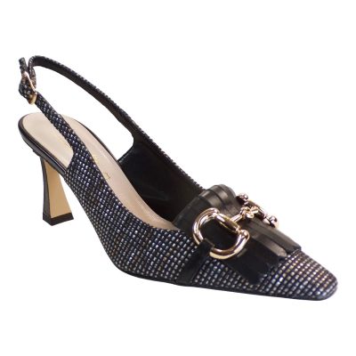 Fardoulis Shoes Γυναικεία Παπούτσια Γόβες 747-10Α Μαύρο Ψάθα