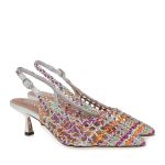Exe Shoes Γυναικεία Παπούτσια SLINGBACK 700-850 SELENA Ασημί Λιλά Πολύχρωμο S470085035D1