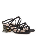 EXE Shoes Πέδιλα Γυναικεία 700-392 Μαύρο Σατέν S47003923049