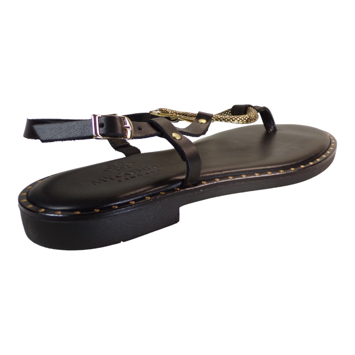 Women's Sandals Myconian Greek Sandals Black