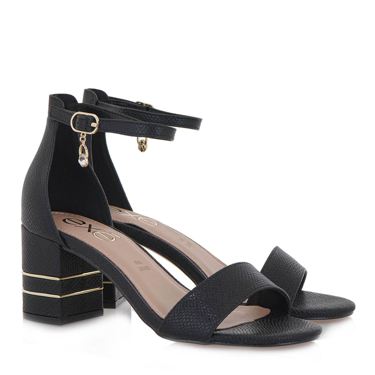 EXE Shoes Πέδιλα Γυναικεία 299-ANNIE 700-092 Μαύρο Φίδι S47000924006